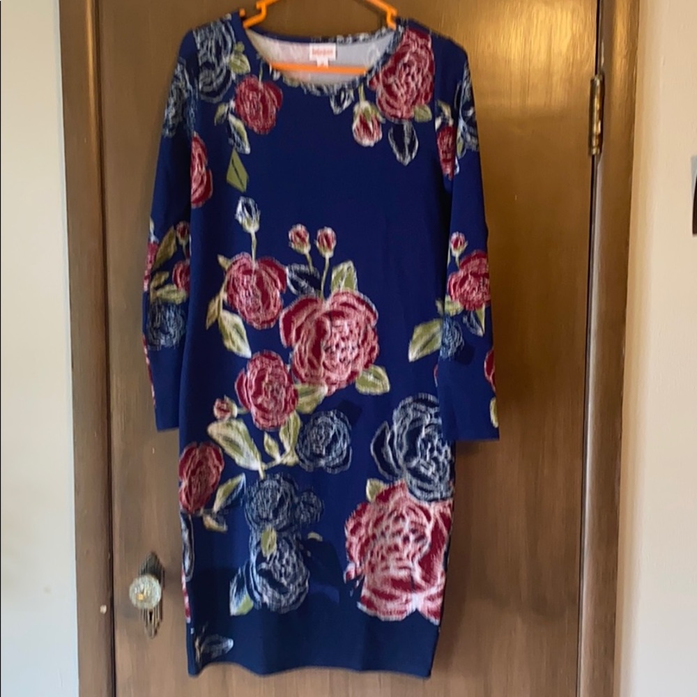 Lularoe floral fitted dress